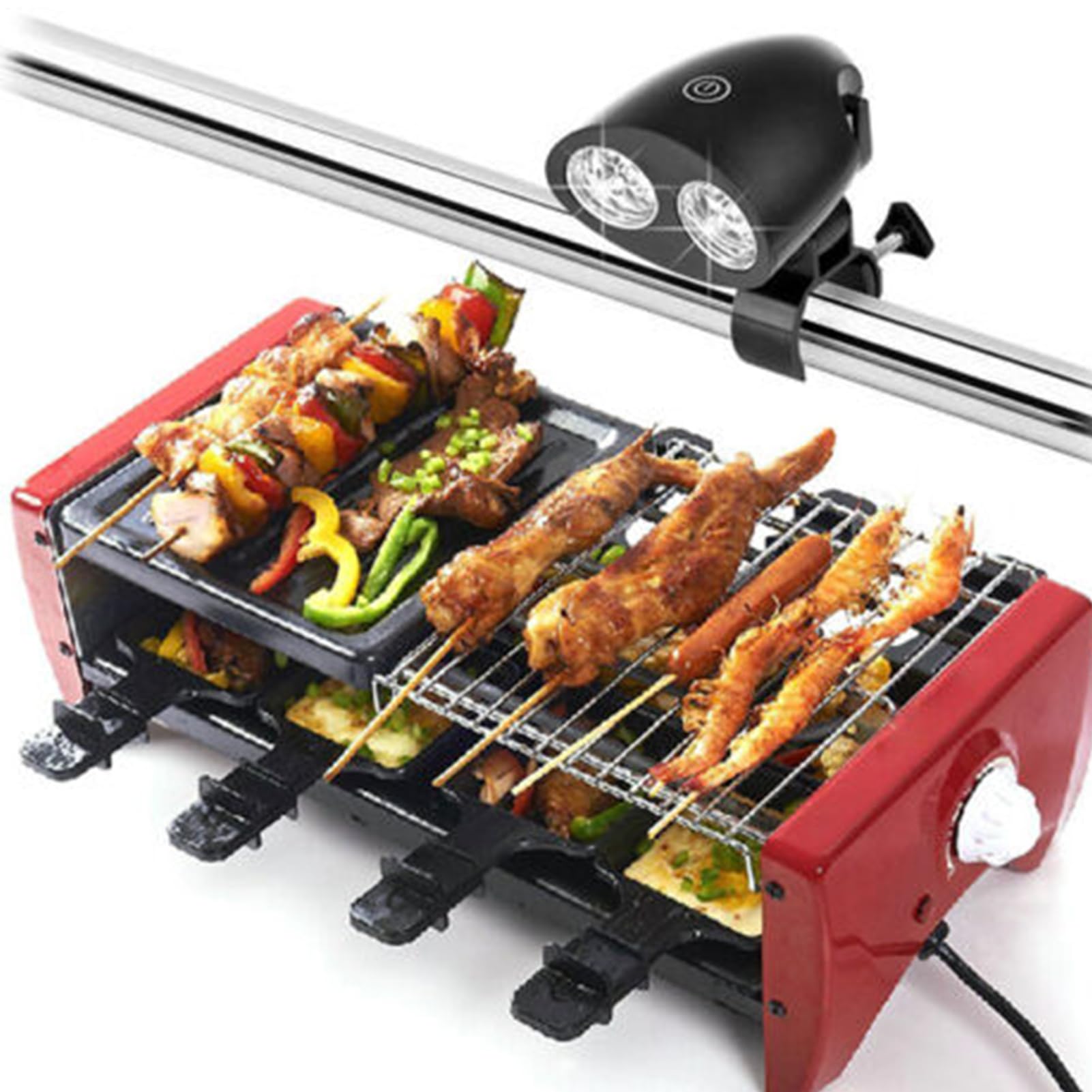 Luz para Parrilla | Iluminación Portátil Ajustable 360 Grados para Barbacoa | Iluminación Para Parrilla - Uso en Cocina Exterior, Camping, Trabajo, Mecánica, Taller, Camión, ATV,