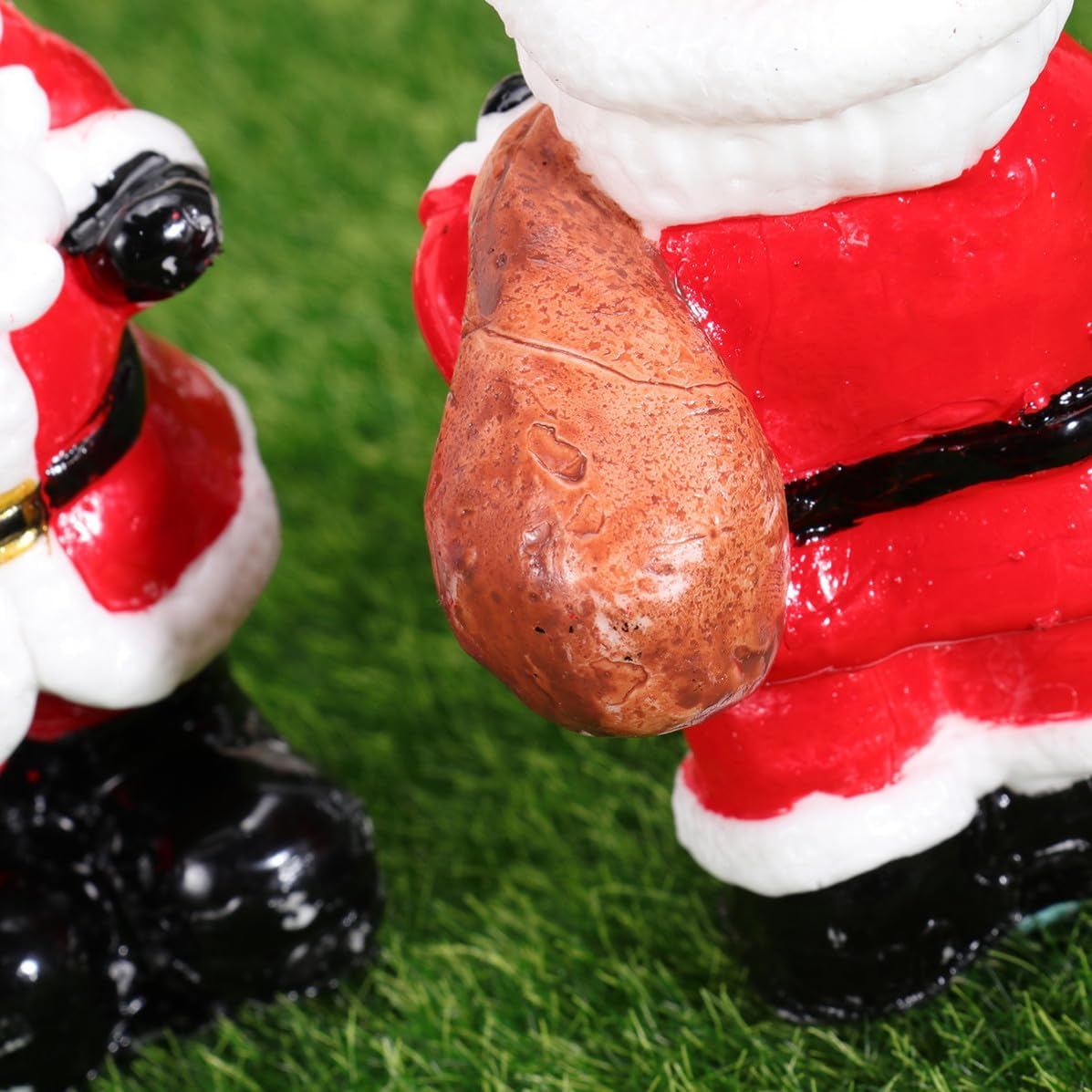 Xmas Christmas Santa Candle 2pcs Paraffin Desktop Decoration Ornament