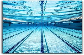 Swimming Pool Posters Wall Art Canvas Paintings Bedroom Artwork Living Room Decoration Gift 24x36inch(60x90cm) Unframe-style