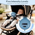 Poussette Portable Rocker aide à dormir, convient à toutes les Poussettes et Prams, Gently Rocks n'importe quelle Pousset ou Pram, Rechargeable Bouncer avec vitesse réglable Sky Blue