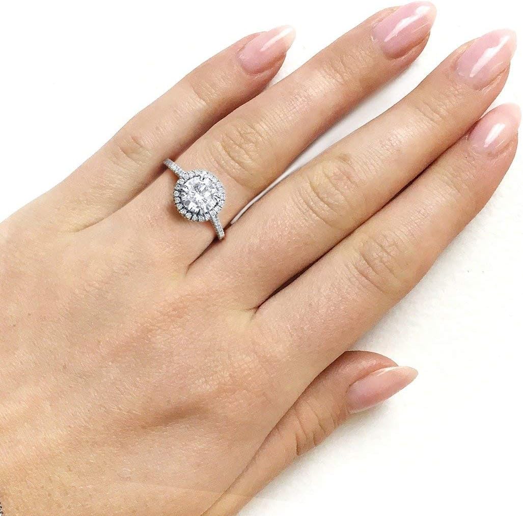 Kobelli Round-cut Moissanite Engagement Ring 1 1/4 CTW 14k White Gold (6.5mm)