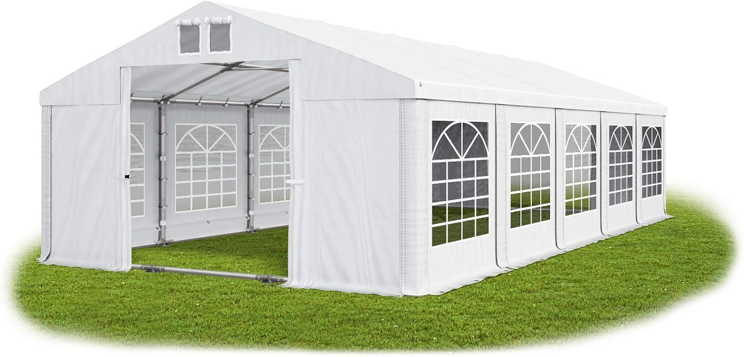 Das Company Partyzelt 4x8m – Wasserdicht, Mit Robuster PVC-Plane Und Stabiler Stahlkonstruktion