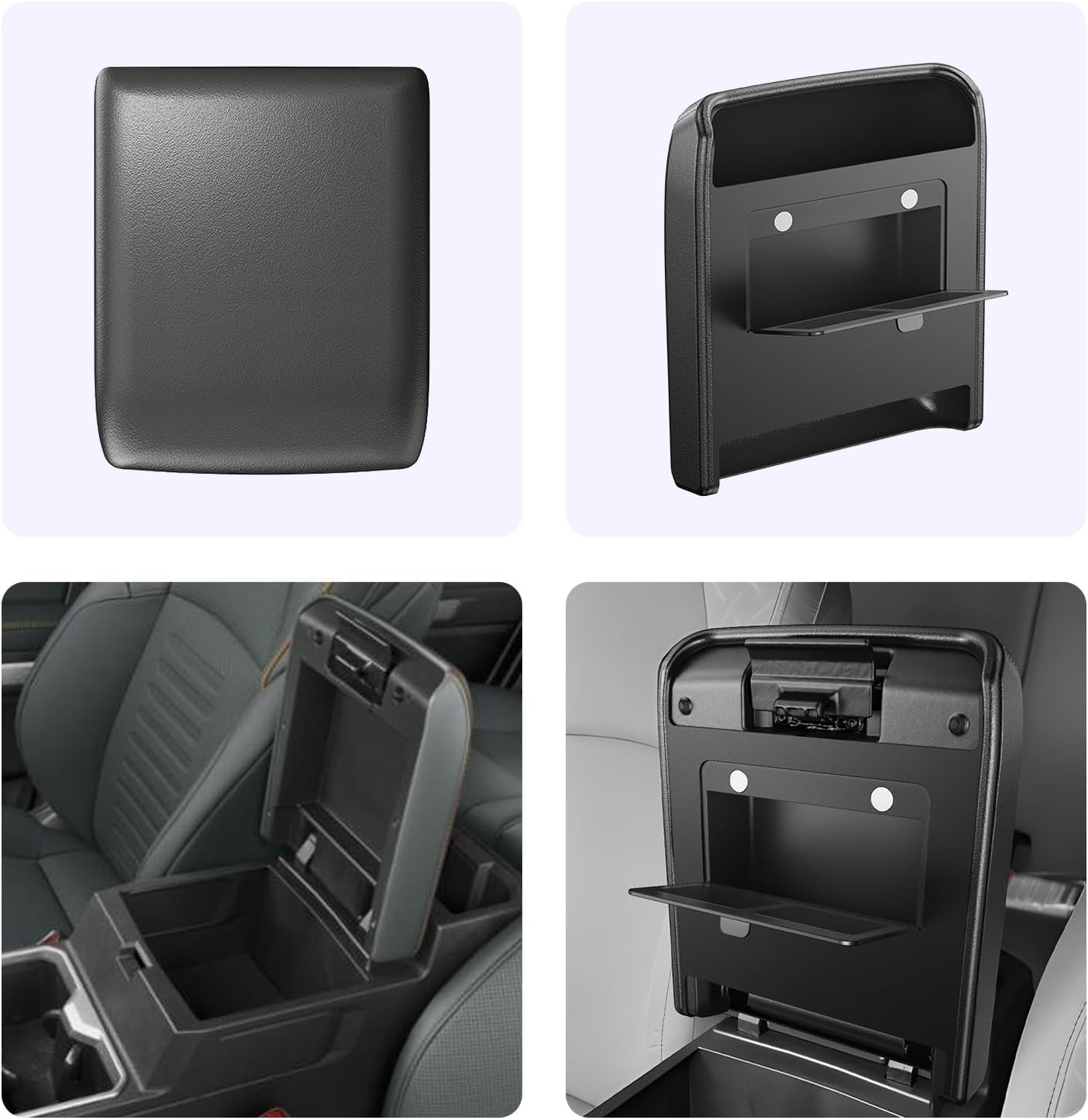 LUWU 2026 Tacoma Center Console Cover Hidden Storage Box Compatible with 2024 2025 2026 Toyota Tacoma Accessories Silicon Material Armrest Cover Center Console Hidden Organizer Box (2 in 1 Design)