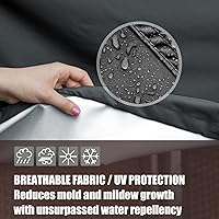 Vista 5 de Funda para congelador de pecho, cubierta para congelador profundo para exteriores, impermeable, apta para 7.0 pies cúbicos, cubierta para congelador