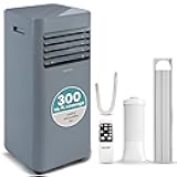 SereneLife Portable AC 8000 BTU, 3-in-1 Cooling, Dehumidifier And Fan Modes, Compact Standing Air Conditioner, Energy Efficient 300 Sq. Ft. Climate Control, Universal Castors And Window Mount Kit