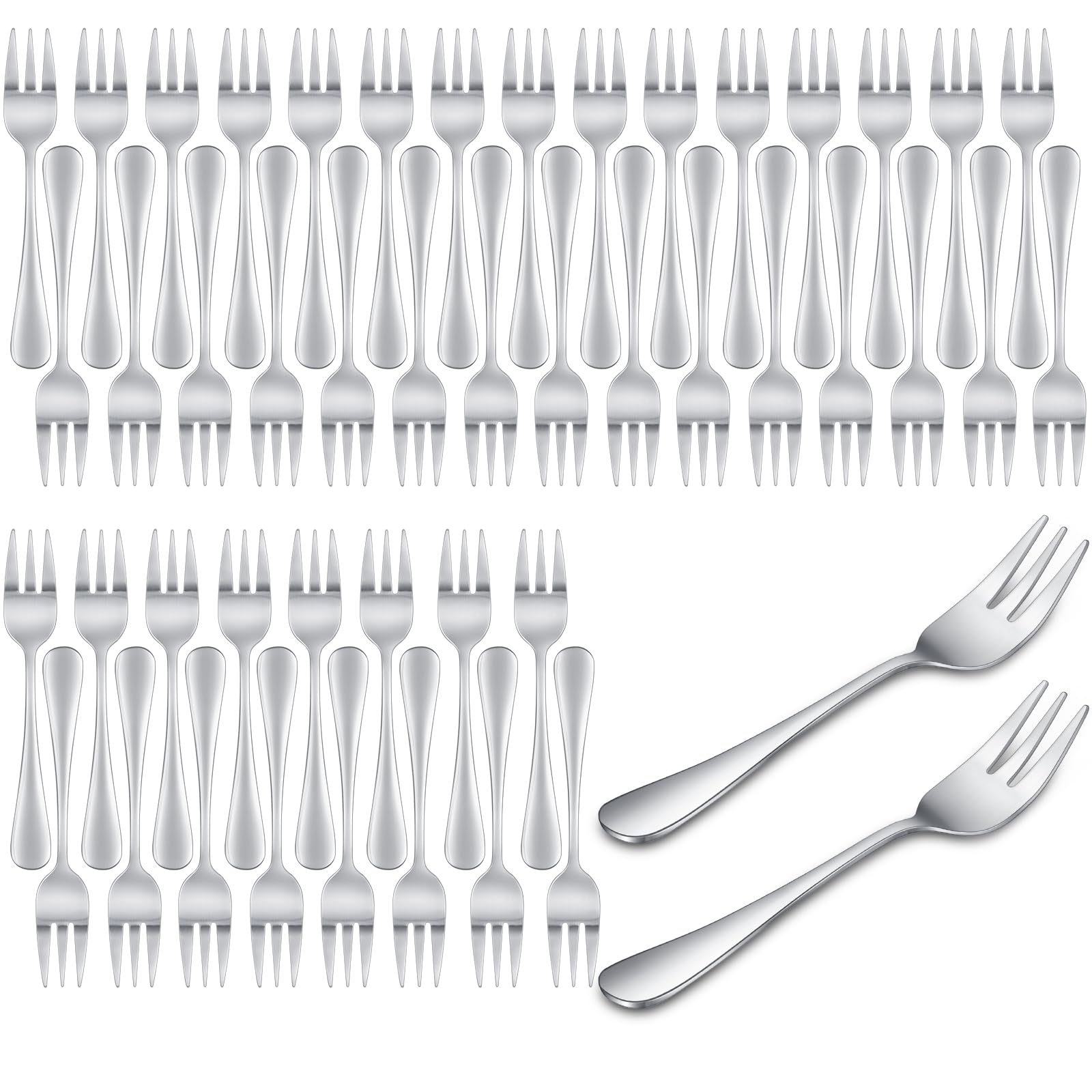 Zubebe 24 Pcs Oyster Fork Appetizer Seafood Fork Portable Stainless Steel — Amazon image 9