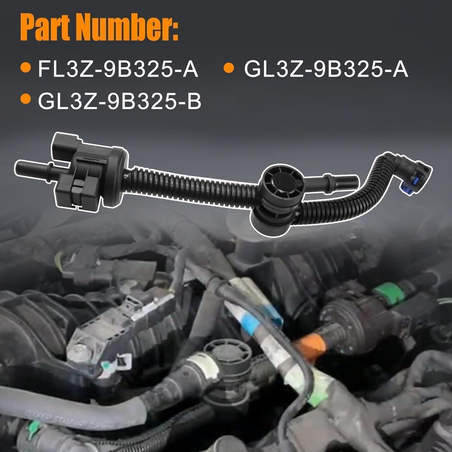 FL3Z-9B325-A Fuel Line Bracket with Purge Solenoid Valve Fit for 2015-2017 Ford F-150 Edge 2.7L V6 Explorer Lincoln Aviator Canister Purge Solenoid Valve Replace GL3Z-9B325-B GL3Z-9B325-A