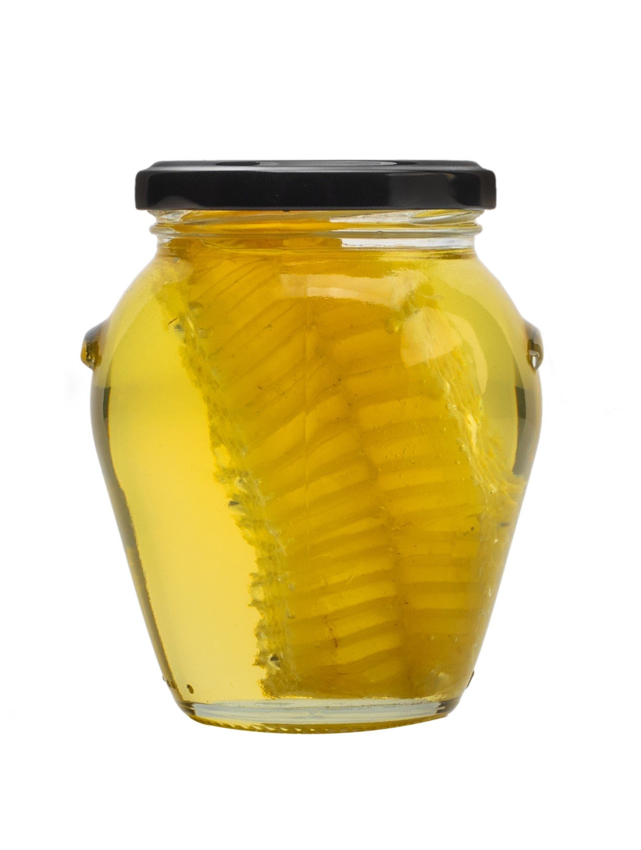 Honeycomb Honey Acacia - Bespoke Artisan Honey - RAW Natural Acacia Honey with Acacia Honeycomb – 100% Pure Raw Honey and Honey Comb – Light Floral Taste - Healthy & Delicious 400 g Glass Jar