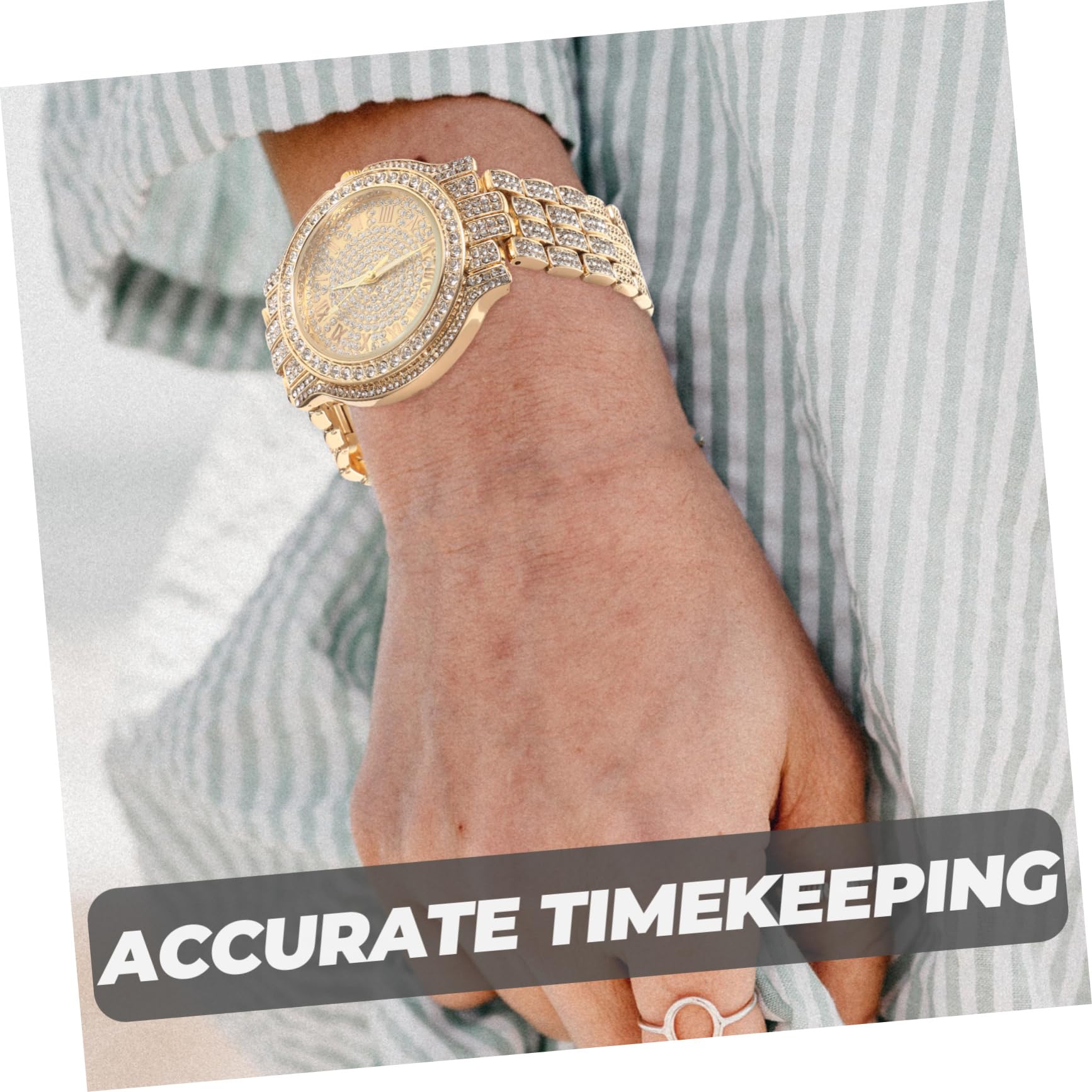2stücke Damen Armbanduhr Mit Strass Elegante Analoguhr Für Frauen Wasserdichtes Design Für Alltag Und Besondere Anlässe Zeitloser Schmuck Für Jedes Outfit