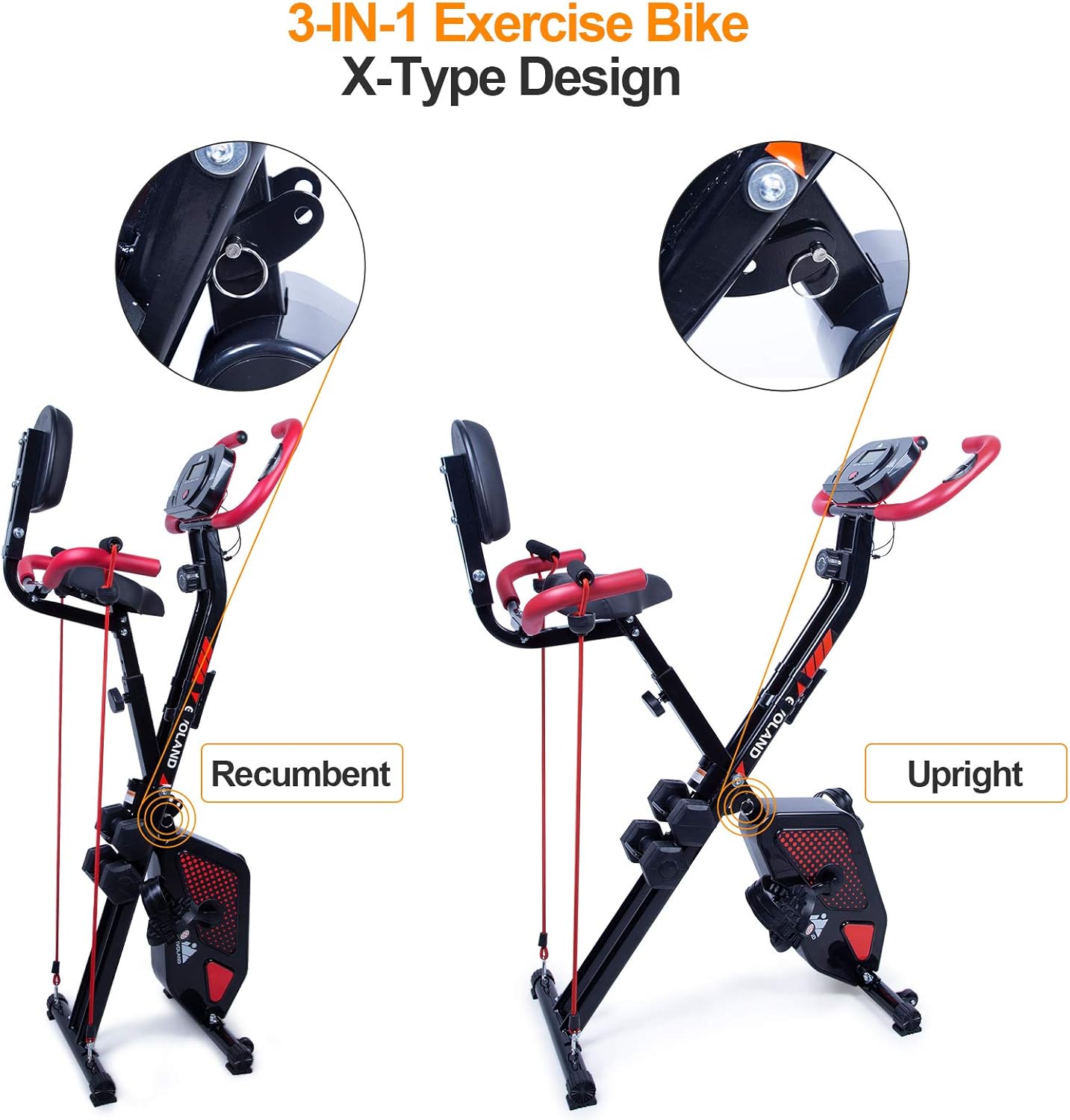 EVOLAND F-bike in Recumbent and Upright positions