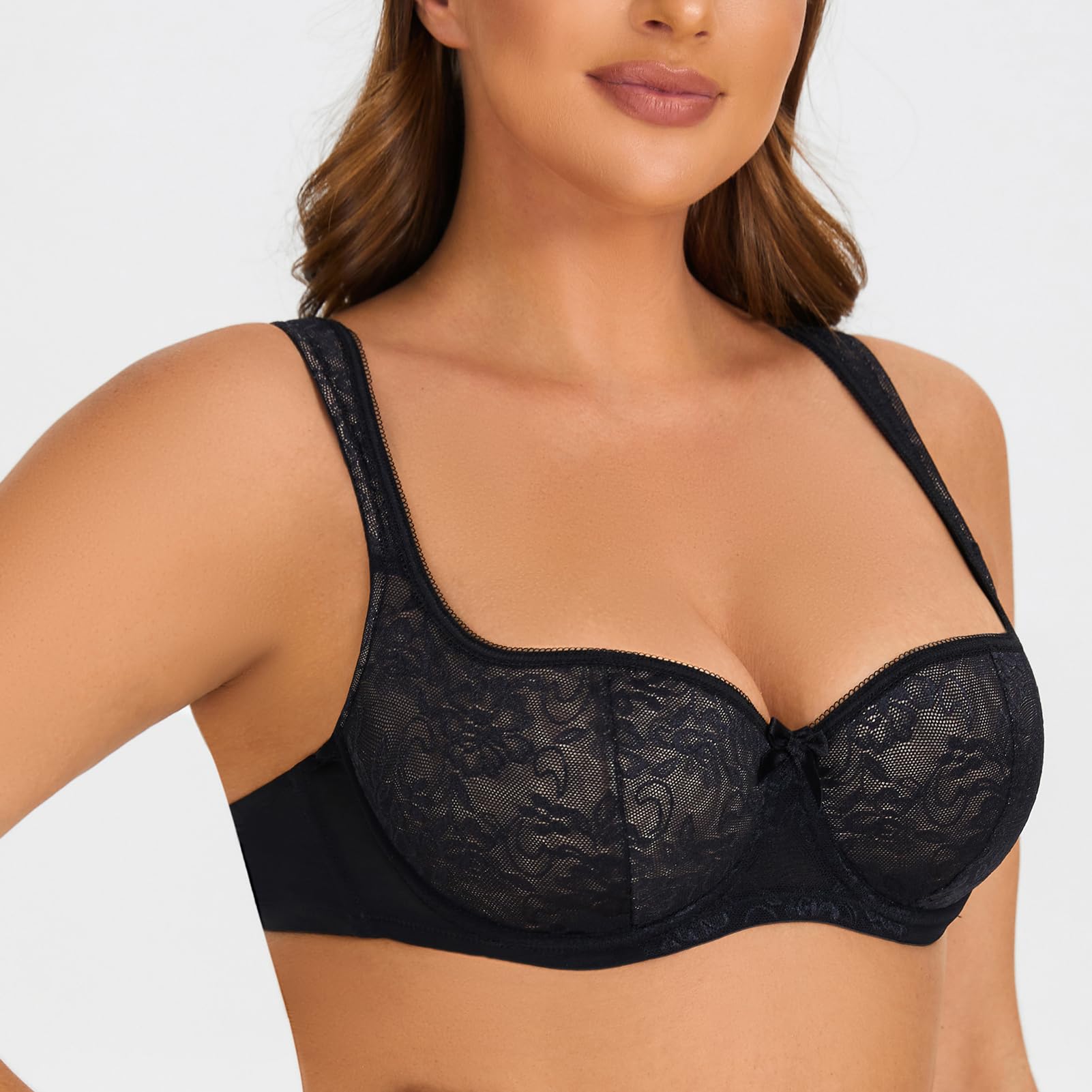 MELENECA Donna Balconette Reggiseno Pizzo Cinghie Imbottite con Ferretto