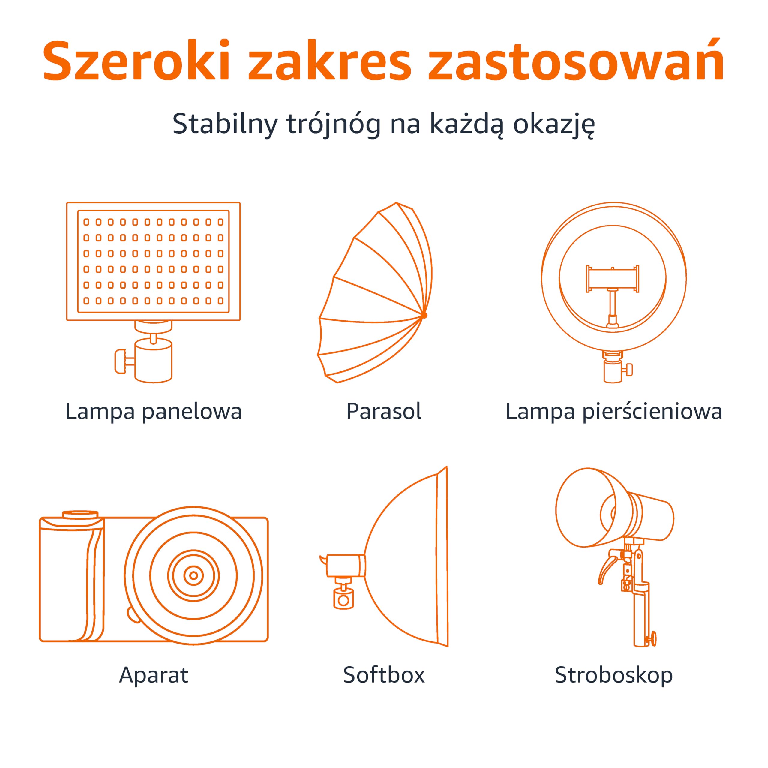 Amazon Basics Lekki, aluminiowy statyw do aparatu z pokrowcem, 2 sztuki, 85-204 cm, 821 g, czarny