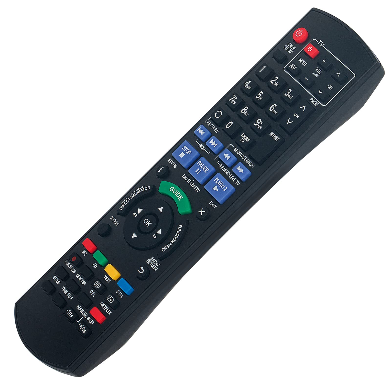 Telecomando Universale Per Panasonic DMR-HWT230, DMR-HWT130, DMR-BCT720 E Altri - Sostituto IR6 Con Pulsanti Chiari