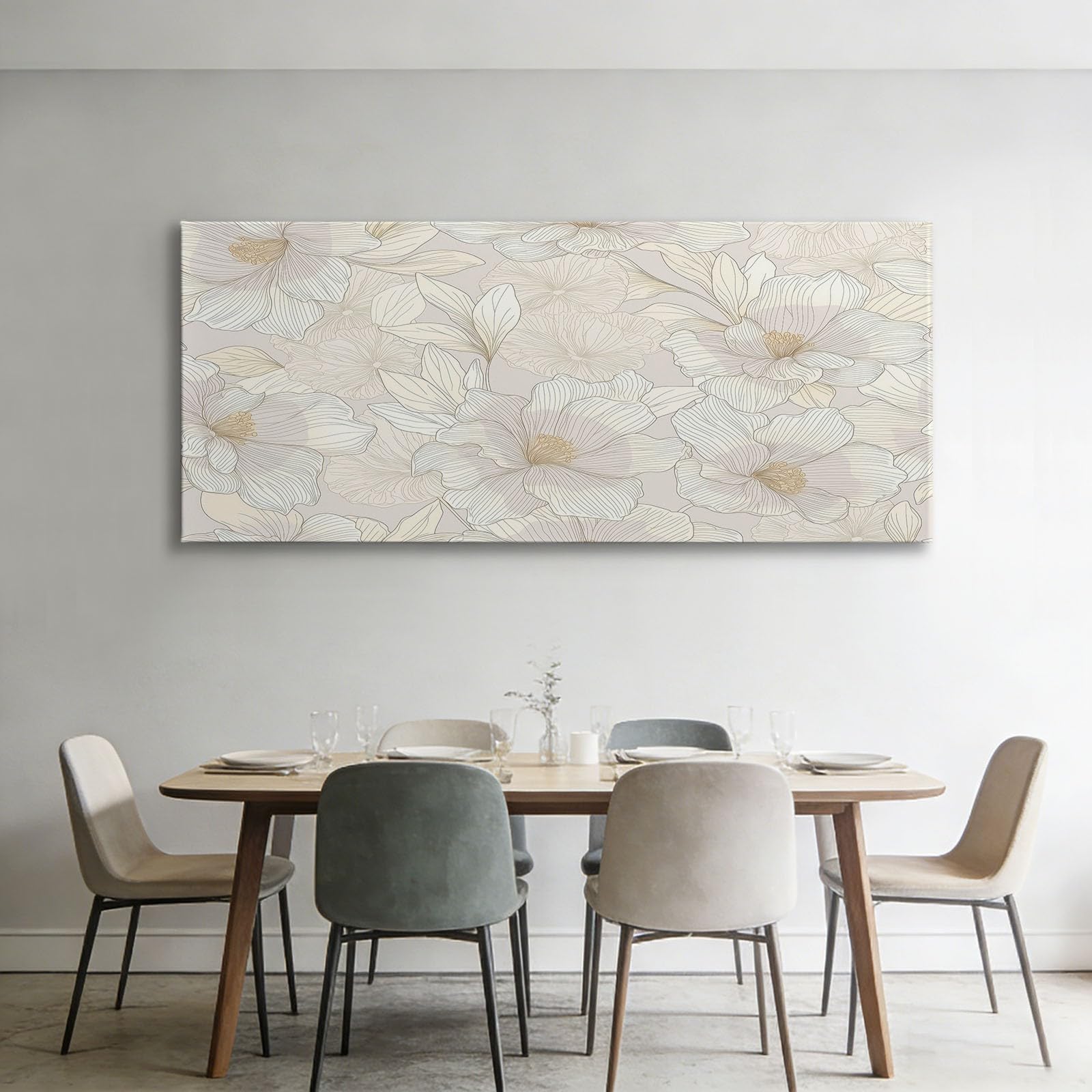 Delikatne obrazy ścienne do salonu, 40 x 30 W, minimalistyczne kwiaty, dekoracja ścienna, Aesthetic do sypialni, łazienki, biura, jadalni, korytarza, kuchni, pokoju