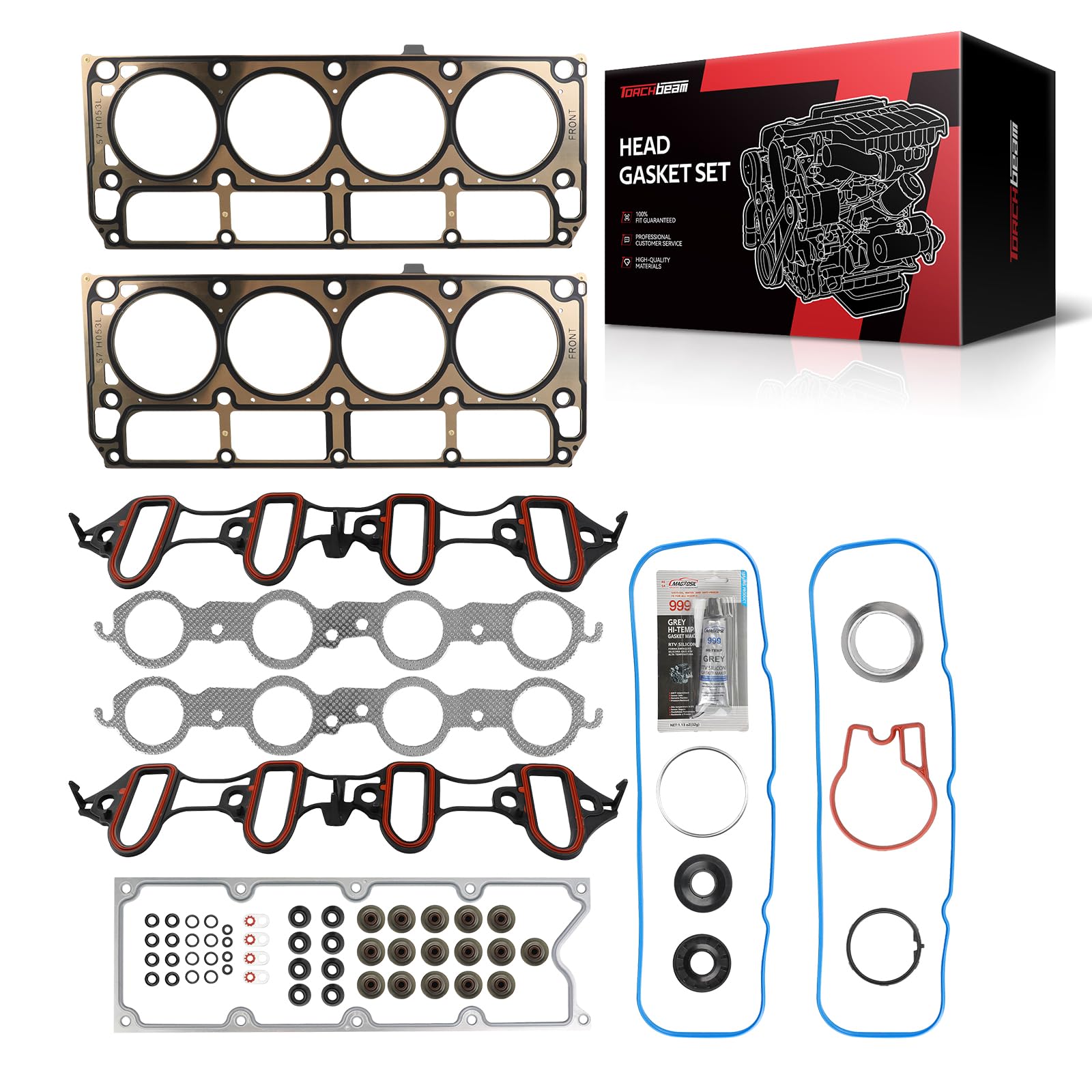Torchbeam HS26191PT Head Gasket Set for Chevy Silverado 1500 2007-2011 5.3L