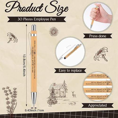 Miniatura 3 de SATINIOR Juego de 30 regalos de agradecimiento a los empleados, a granel, equipo de graduados, regalos de agradecimiento, cuadernos inspiradores en