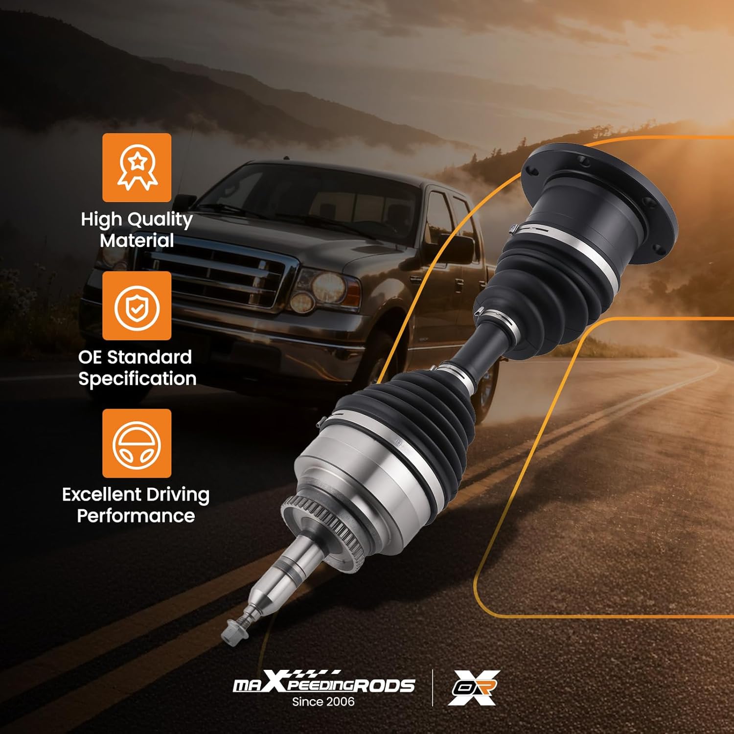 maXpeedingrods Front CV Axle Shaft Assembly for Ford Expedition 03-06, F-150 04-08, Lobo 03-08, Lincoln Mark LT 06-08, Navigator 03-06, 4.2L 4.6L 5.4L, 4WD, Left or Right Side, Replace# 2L1Z3B436BB