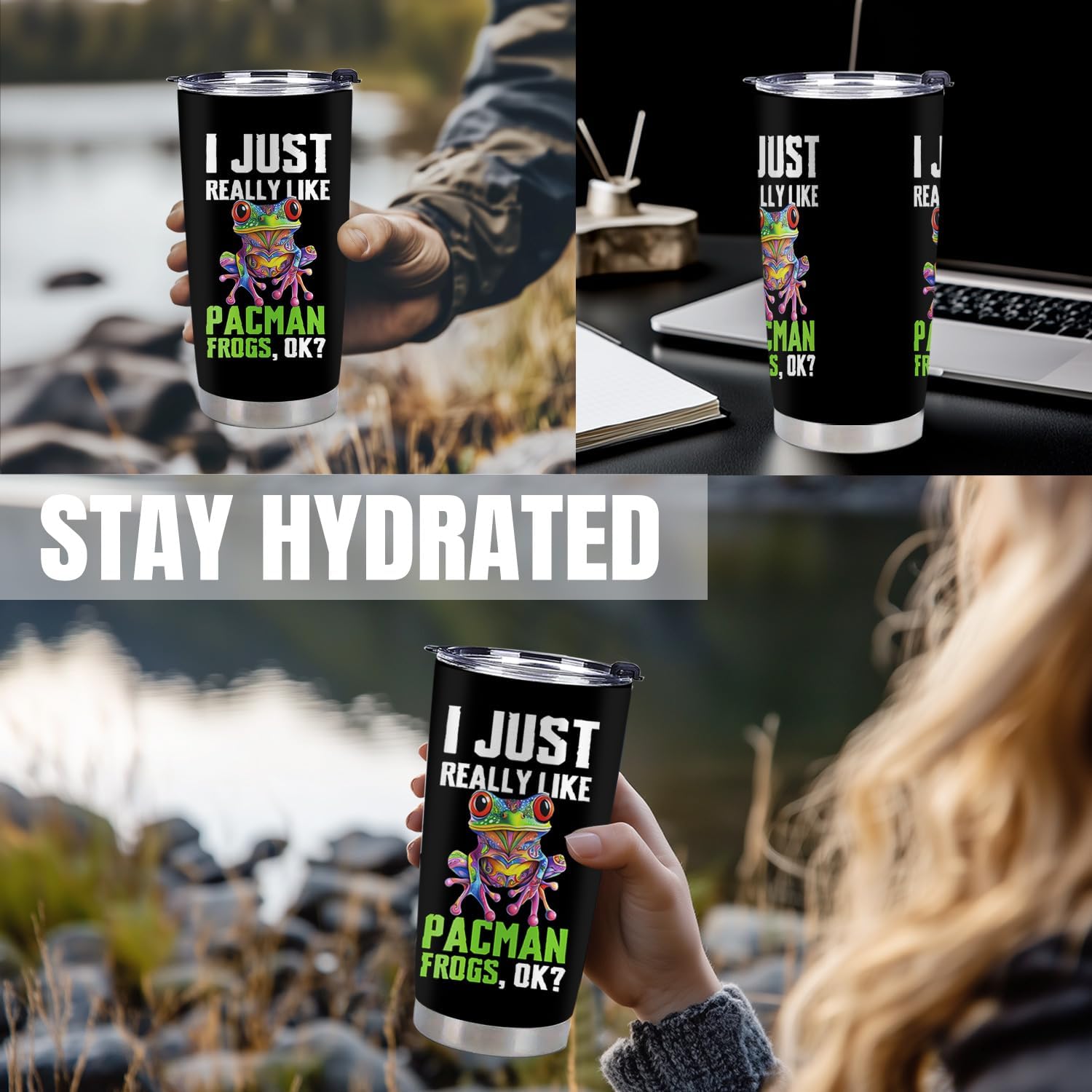 Pacman Frog - Gift for Pacman Frog Lover - Stainless Steel Tumbler 20 Oz - Image 6