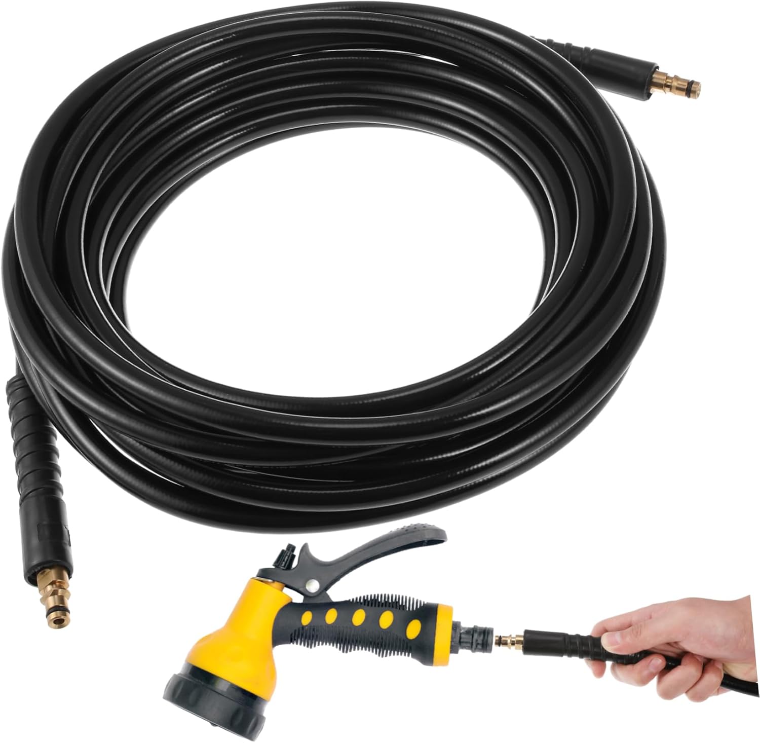Garneck 10m High-pressure Washer Replacement Extension Hose Compatible Series Flexible Hose for Car Washing and Power Washing