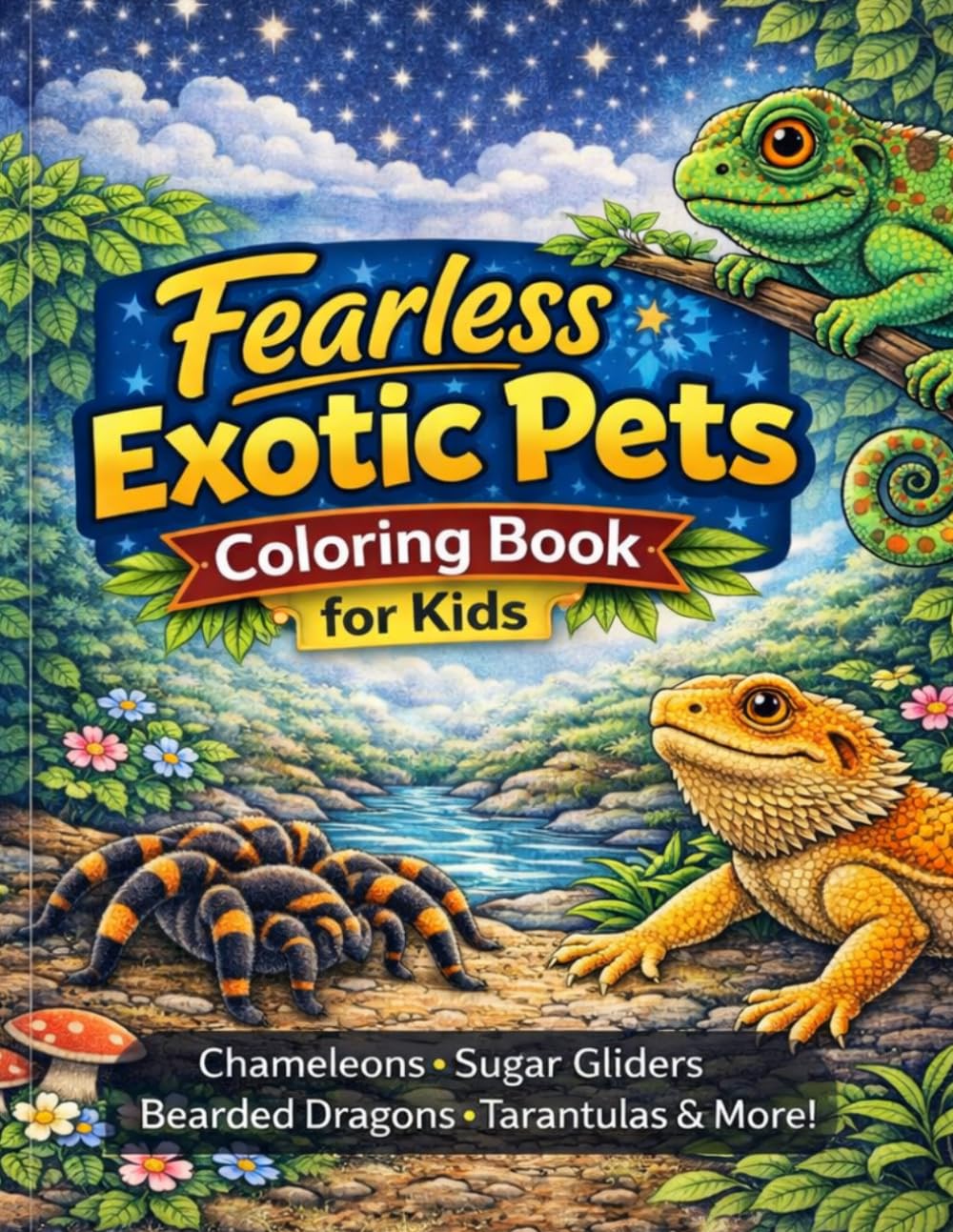 Exotic Pets Coloring Book: Bearded Dragons, Sugar Gliders, Chameleons and So Much More!