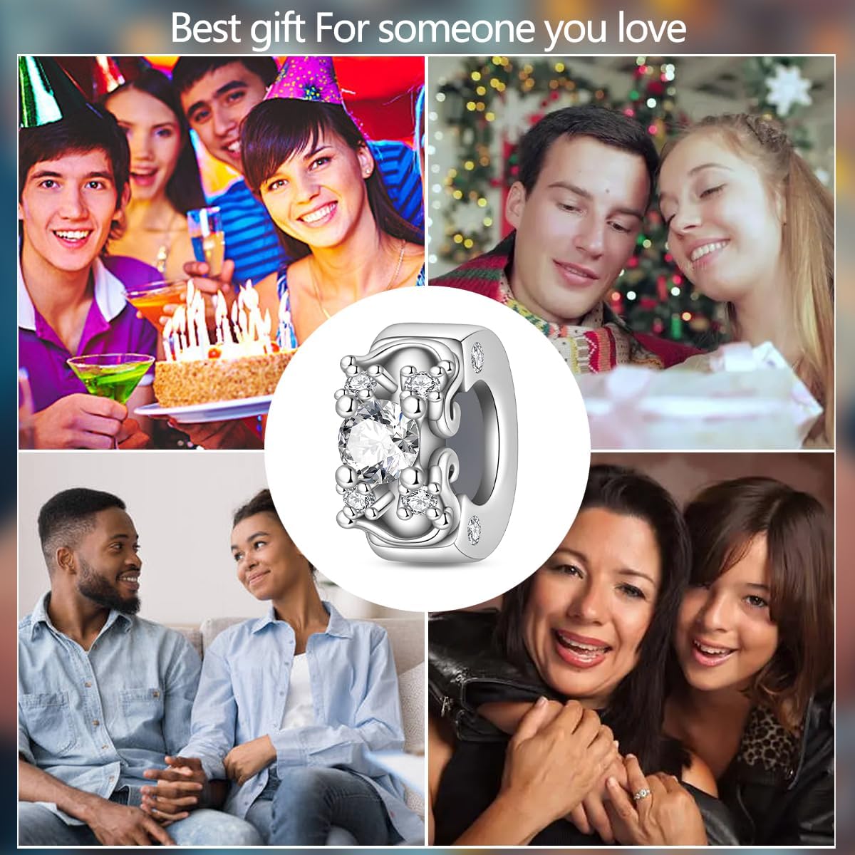 Stopper Beads Fit For Pandora Bracelets, Sterling Silver Spacer Charms For Bracelets, Hypoallergenic Bead Charm For Jewelry Diy Gifts For Women - Image 6