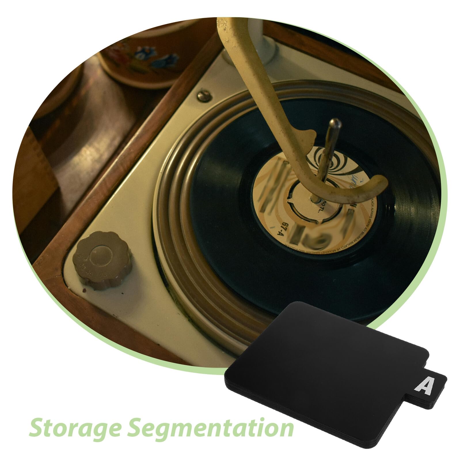 Juego de 2 Separadores de Índice Alfabéticos para Discos de Vinilo en Plástico Resistente, Organizadores de Estantes para Almacenamiento de Medios, Divisores para CD y