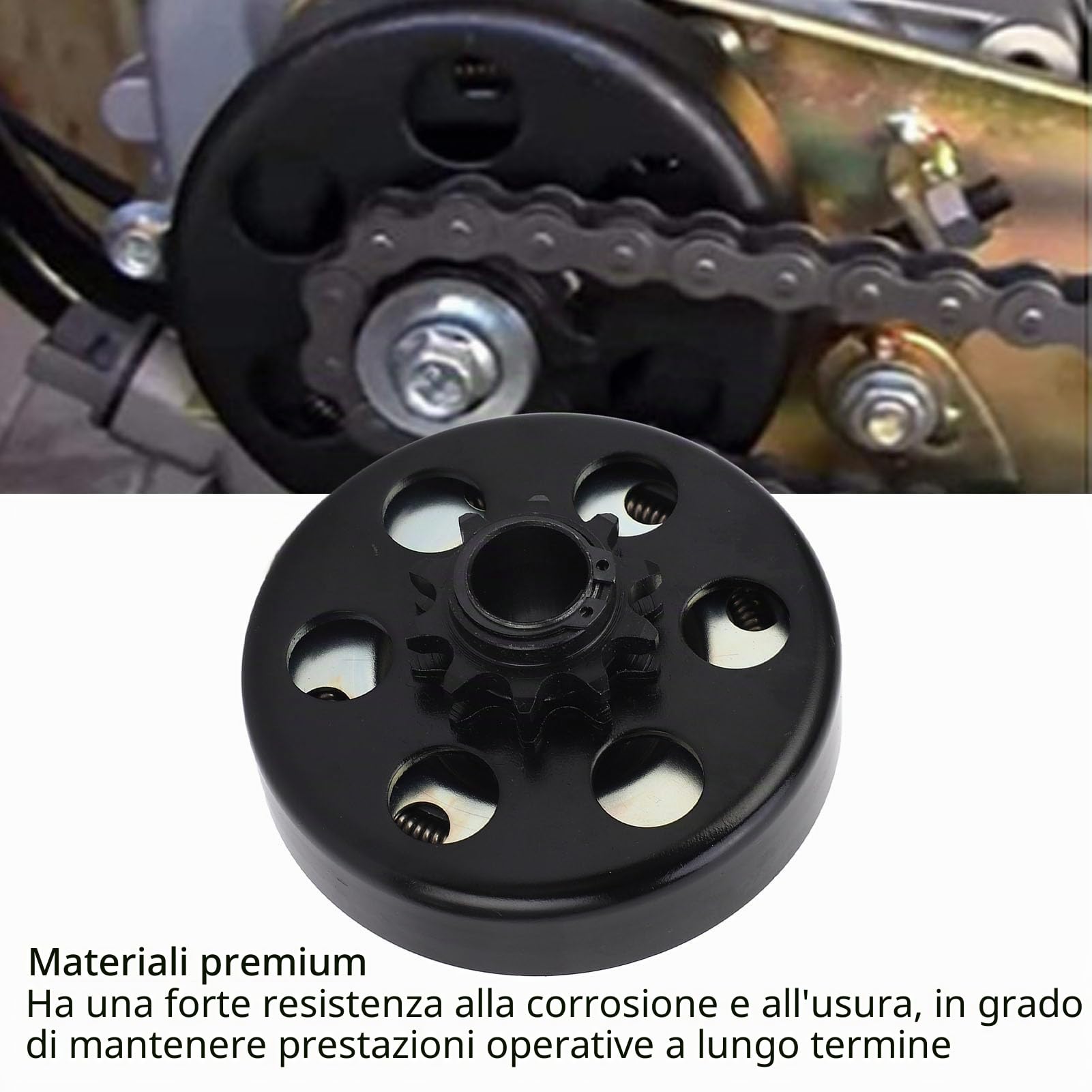 Frizione Centrifuga per Go Kart, 10 Denti Frizione Centrifuga da 20 Mm Frizione Centrifuga per Mini Bici e Go Kart per Motore 420 Catena Piatta 168F / 170F