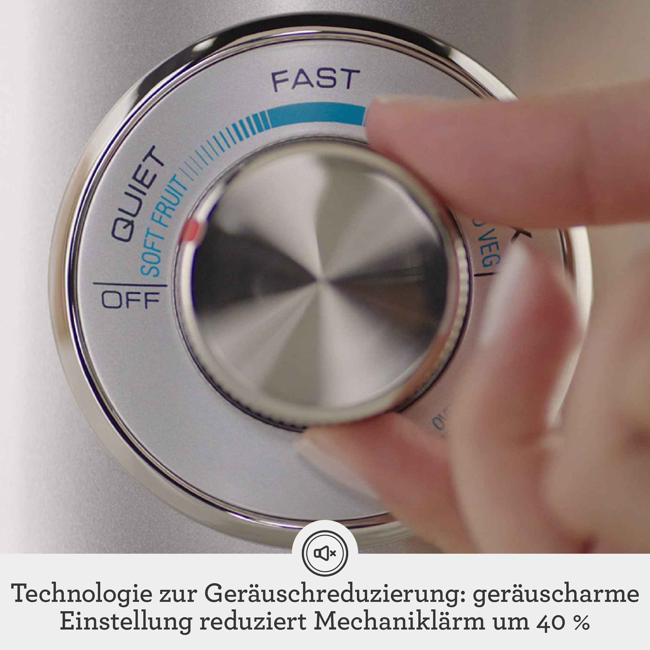Sage - The Nutri Juicer Cold XL - Entsafter Gemüse und Obst - XL Einfüllschacht, Leiser Betrieb, Extra Großer Krug, Leicht zu Reinigen, Sofort Trinkfertig - Gebürsteter Edelstahl