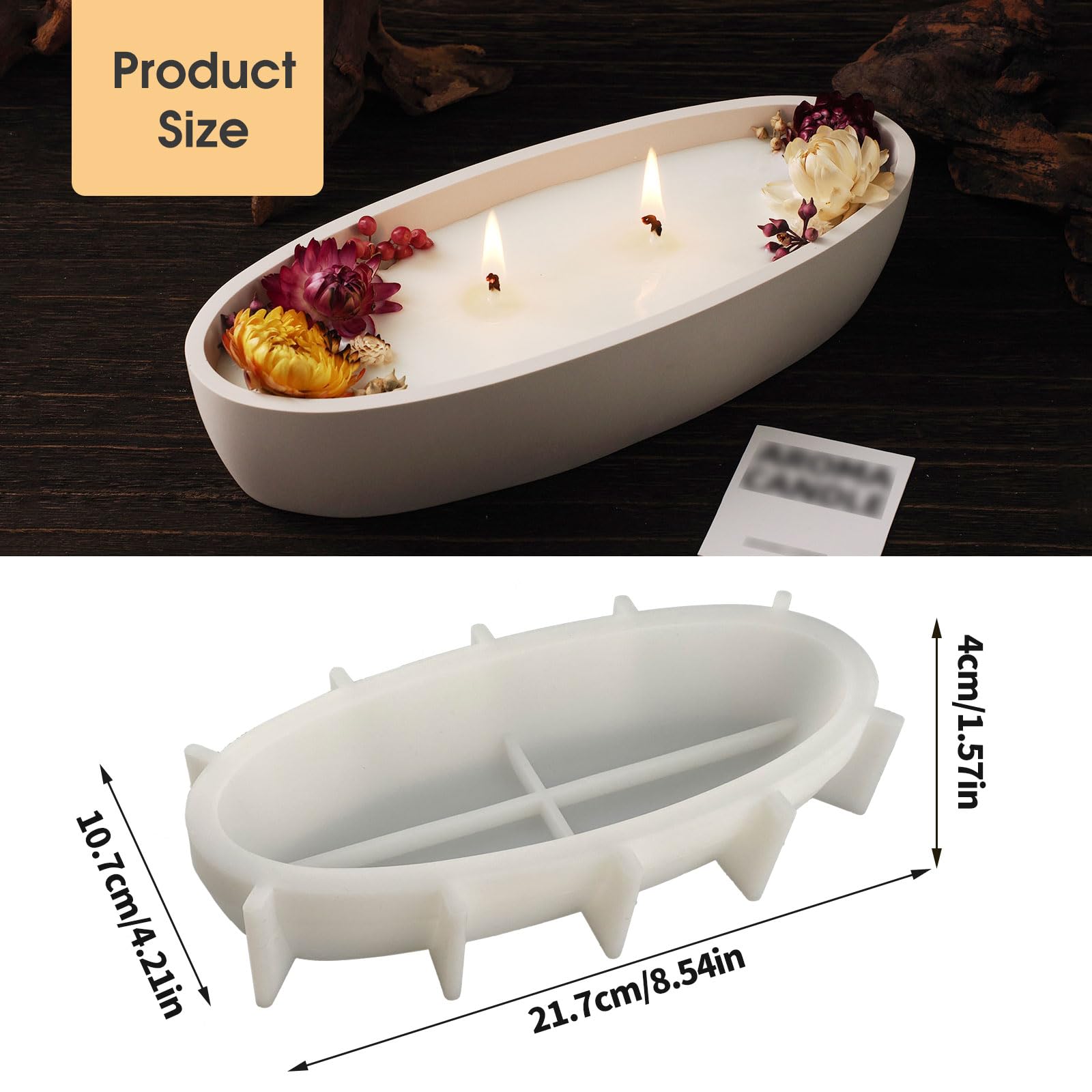 Stampo Silicone Portacandele A Forma Di Castello - Per Resina, Gesso, Candele Fatte A Mano - Foto 8