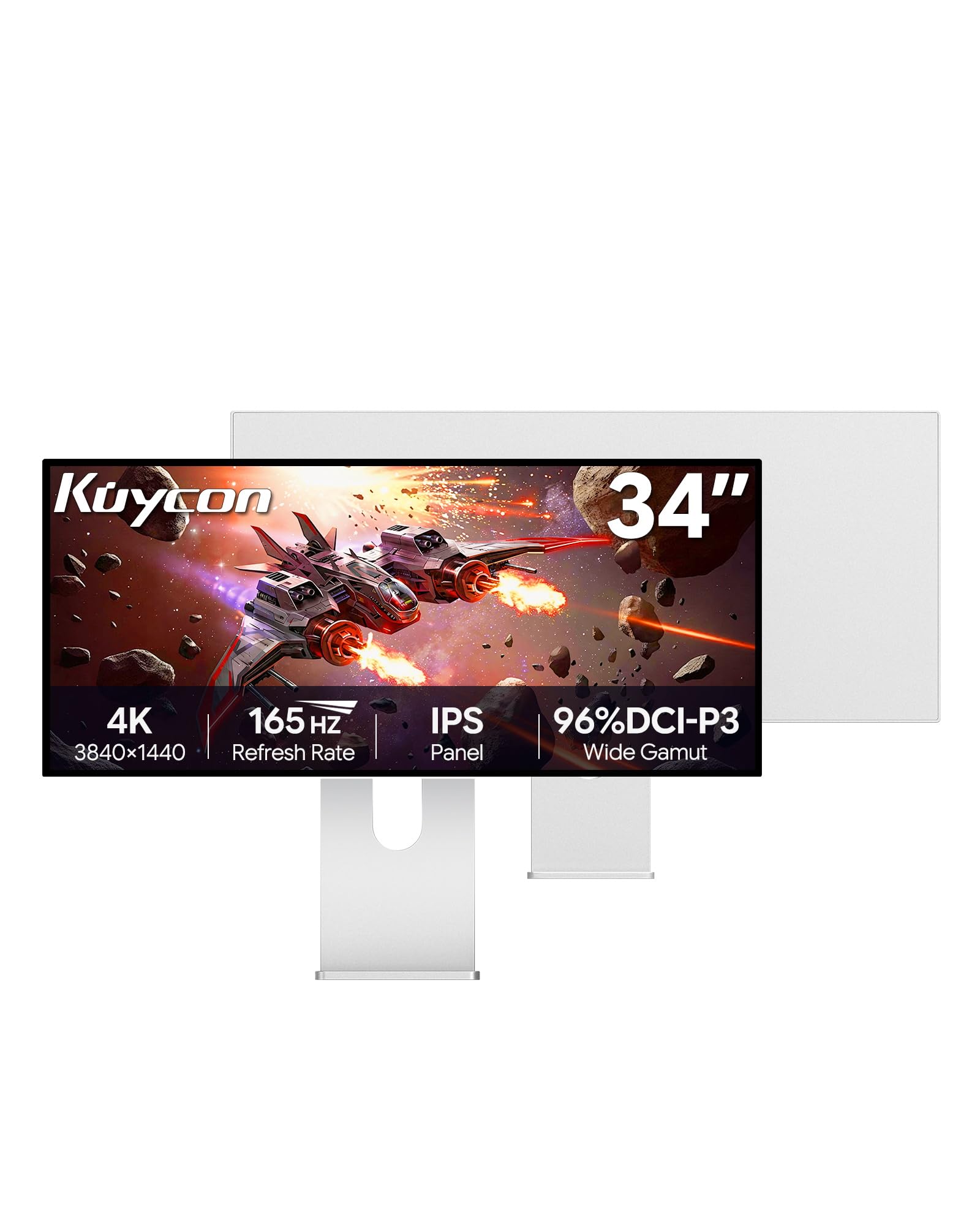 Amazon.com: Kuycon Q34W 34'' UHD 4K 165Hz Glossy Monitor