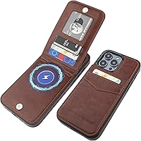 Vista 25 de KIHUWEY Compatible con iPhone 14 Pro Max Funda Billetera con Tapa con Soporte para Tarjeta de Crédito, Cierre Magnético de Cuero Premium, Función