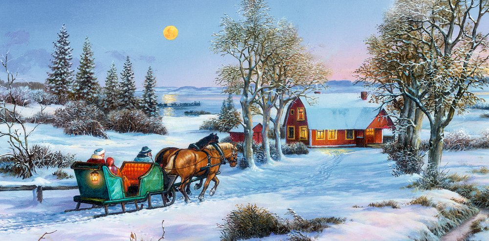 Coppenrath Nordic Christmas Huge Traditional German Advent Calendar 58 cm Wide x 42 cm