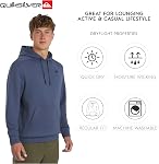 Quiksilver Hommes Regular Fit Active Performance Heavyweight Jacquard Mesh et Polar Fleece Pullover HoodieHooded Sweatshirt