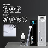 Vista 5 de VSGO Hisopos de limpieza de cámara digital con sensor de limpieza de hisopos con solución de limpieza de sensor de 0.3 fl oz, hisopo seco CCD CMOS