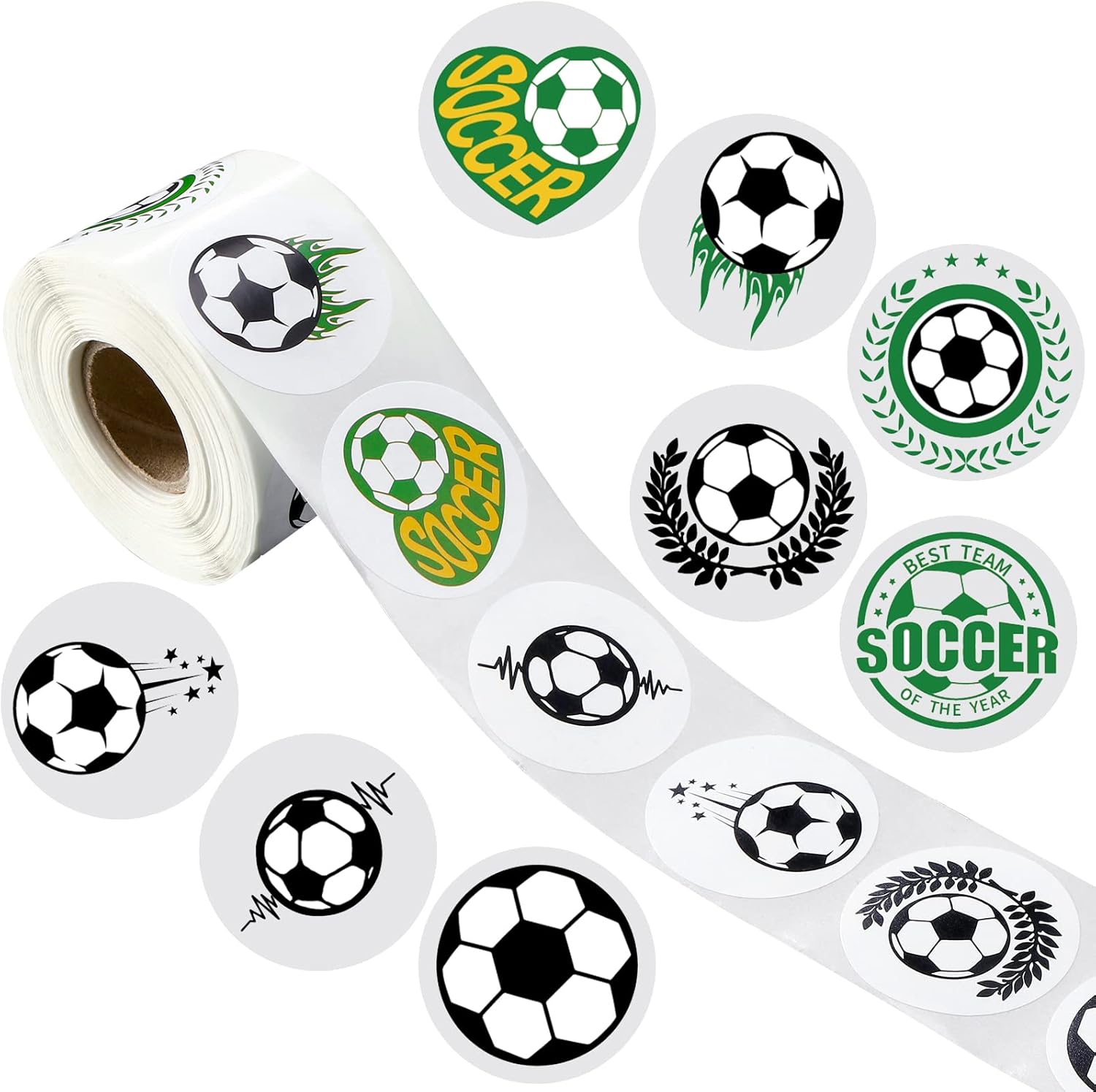 500 Pcs Soccer Sticker Self Adhesive Sports Ball Stickers