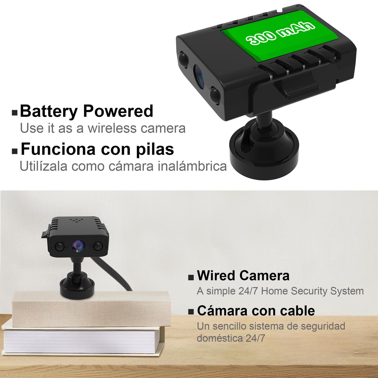 Hidden Camera Rettru Security Camera Indoor Wireless: Battery