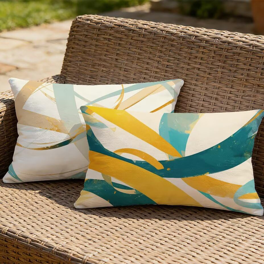 Coussin de jardin 60x80 effet lin une touche déco artistique et chaleureuse pour votre patio