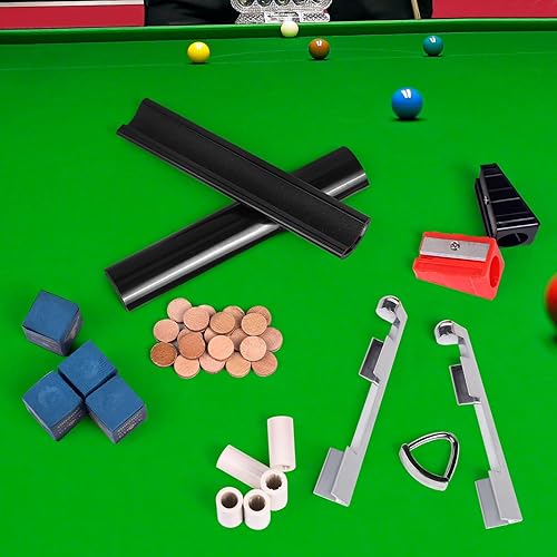 Miniatura 2 de Kit de Reparación de Taco de Billar Vefungyan 2 Abrazaderas para Punta de Taco de Piscina 20 Puntas para Taco de Billar 4 Formadores 5 Cubos de Tiza