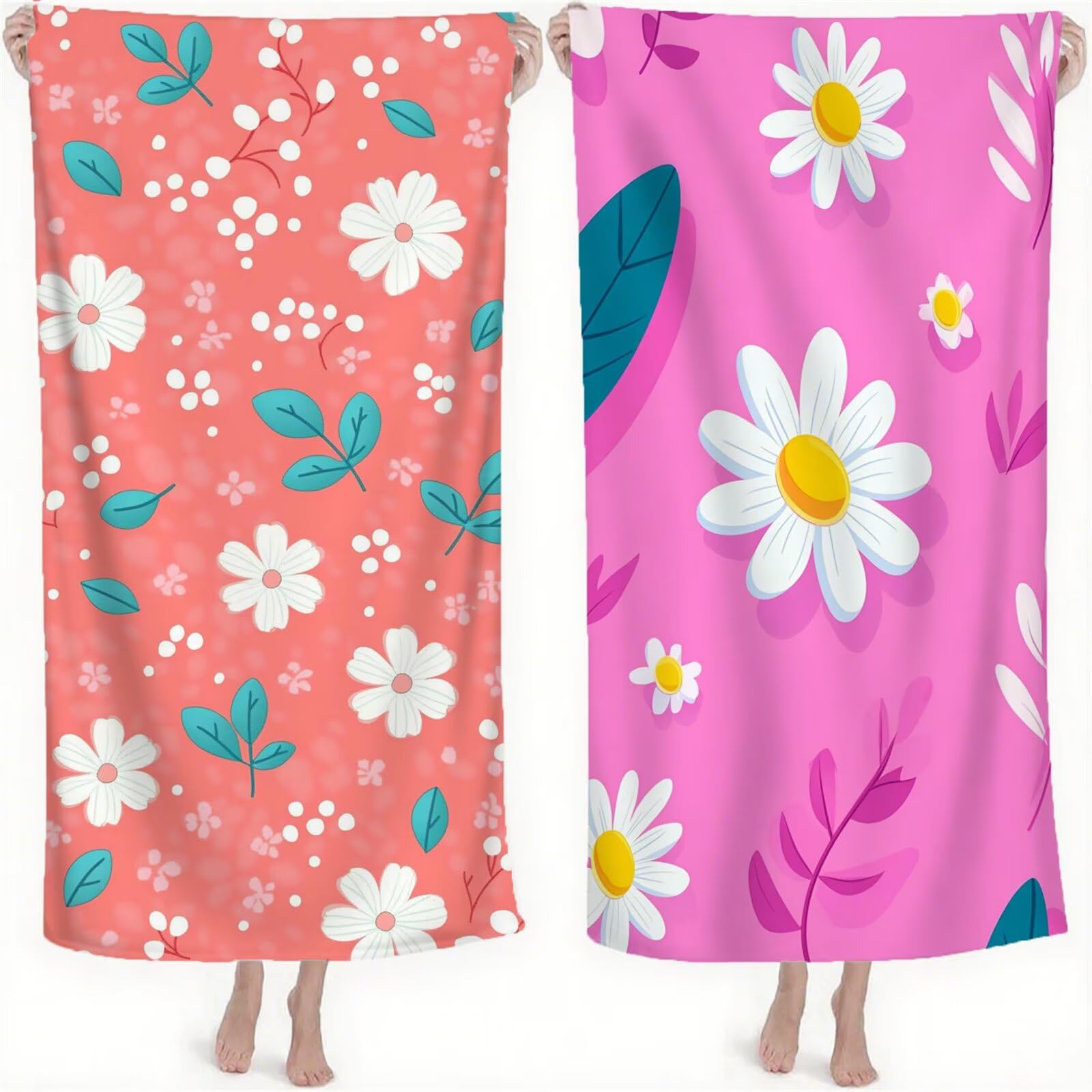 Serviette de Plage XXL 90x180 cm Anti Sable et Séchage Rapide mikrofibra Drap de Plage Serviette de Bain Grande Taille Drap de Bain pour Homme Femme Voyages Natation Camping Pique Nique Rose S-743