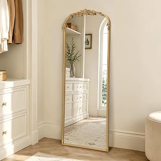 Micasso Gold Full Length Mirror: 21''x56'' Vintage Floor Long Body Mirror