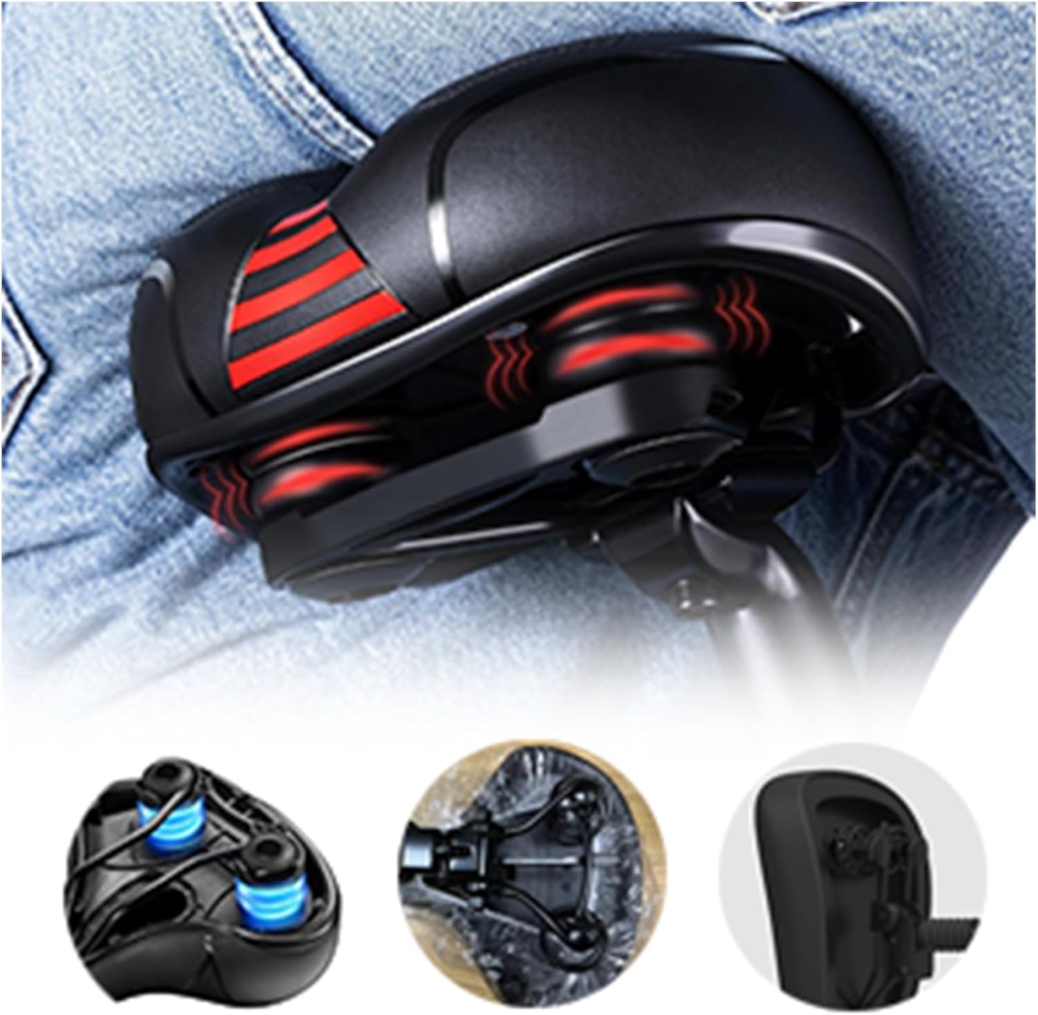New Electric Scooter Seat Saddle Compatible with NIU KQi2, KQi2 pro, KQi2 max 2019-2024 Folding E-Bike Seat Universal Adjustable Punch Free Scooter Seat Replacement Accessories (Black)