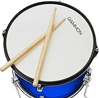 Vista 3 de Gammon Percussion Kit de batería de arranque junior de 5 piezas con platillos, hardware, palos y trono, color azul