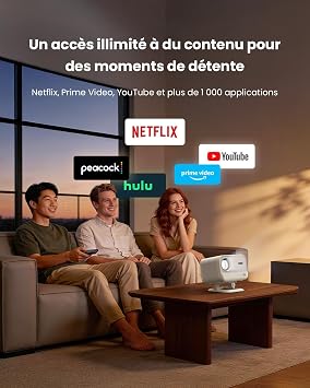 Projector 4K 【SGS Certified/Netflix Compatible】Yaber L2 Plus JBL / Dolby Projector 1080P FHD HDR10 Auto Focus & Keystone Correction WiFi/Bluetooth Home Theater 20° Rotatable