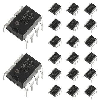 BOJACK TL072 072 Low Noise JFET Dual DIP8 Delay Op Amps Operational Amplifiers IC Chip Pack of 20