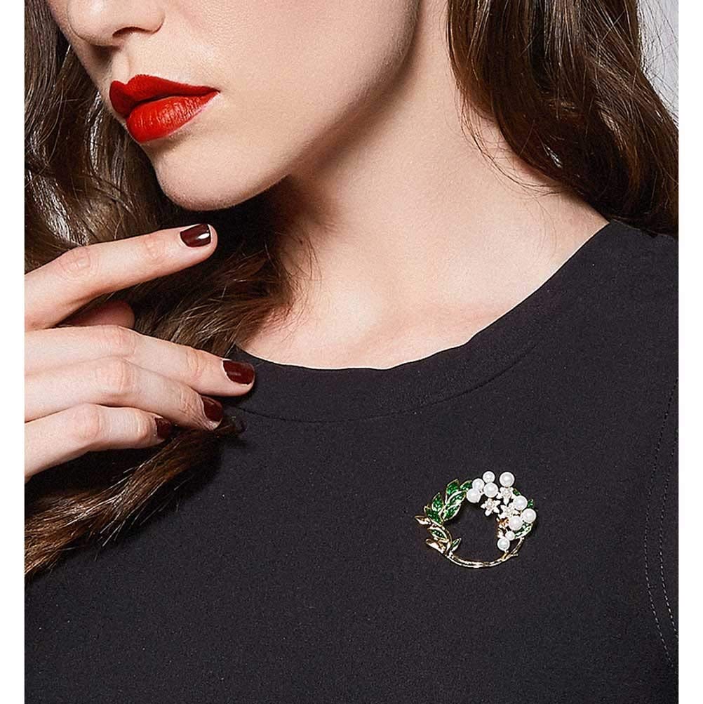 LNNSHX Broszka do kurtki Gardenia Wysokiej klasy akcesoria dla kobiet do gorsetu Damska elegancka i wykwintna broszka o modnym temperamencie