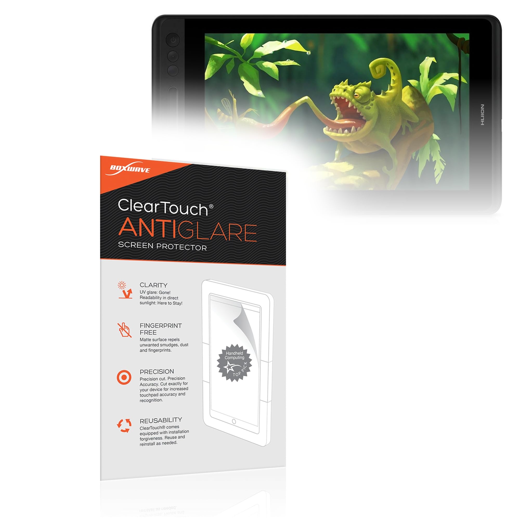 BoxWave - Protector de pantalla para Huion KAMVAS Pro 12 GT-116 (protector de pantalla de BoxWave) - ClearTouch (2 unidades)