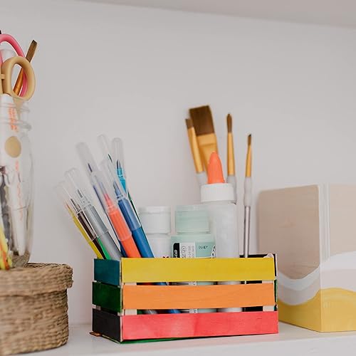 Vista 48 de Palitos de manualidades jumbo morados de 6 pulgadas, paquete de 100 palitos de paletas para manualidades, palitos de cera y depresores de lengua