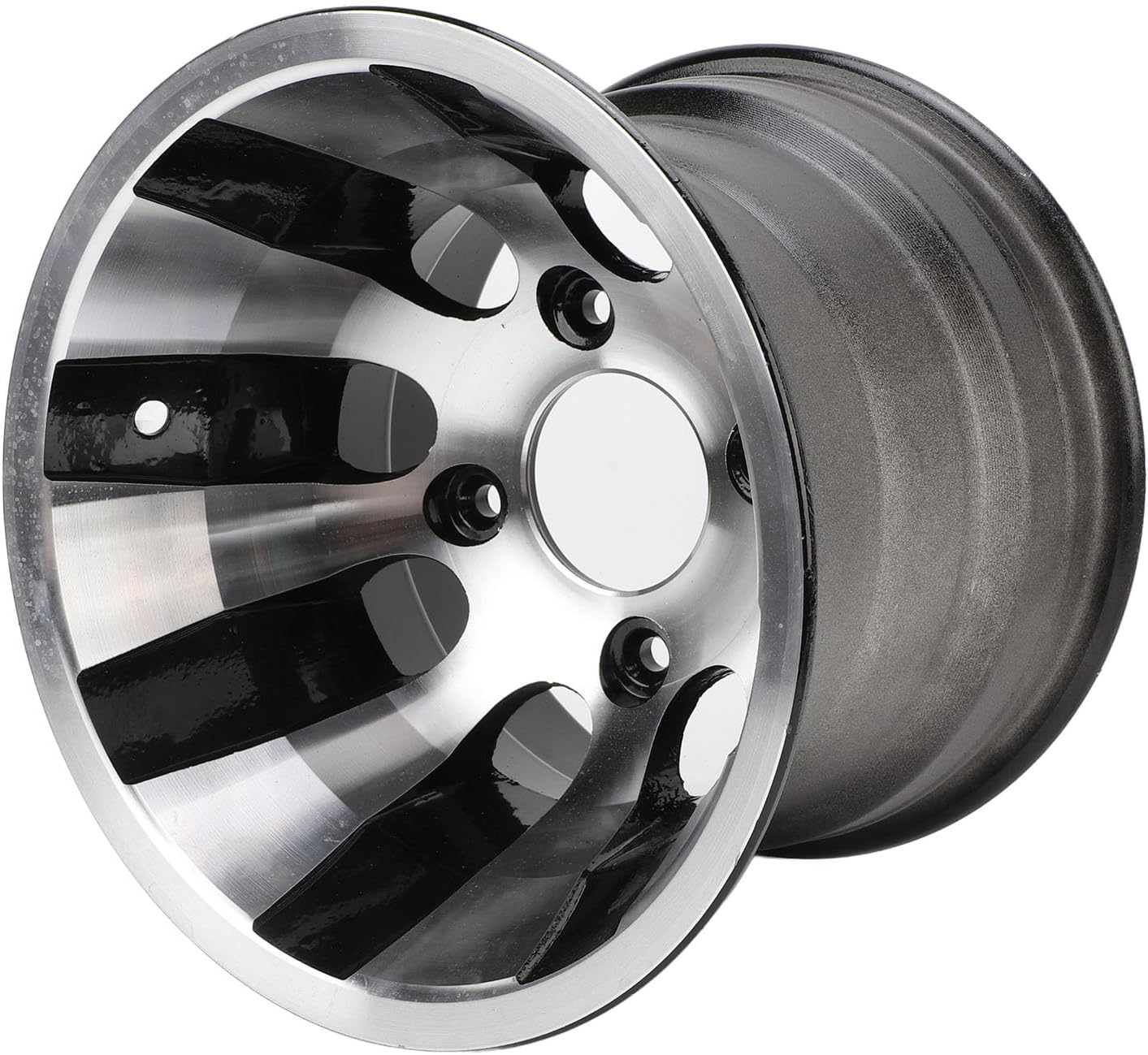 fosa 10 Inch ATV Wheel Hub, Aluminum Alloy Replacement Wheel Rims, Universal Rim for Go Kart ATV Cart Quad Bike (Rear 170mm / 6.7in Width)
