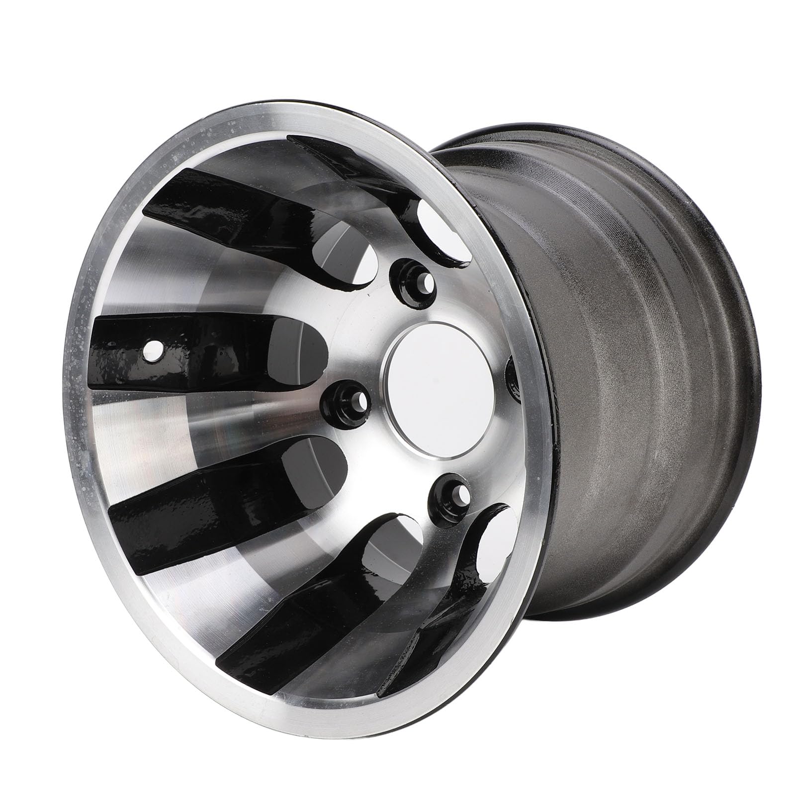 Akozon 10-calowa Piasta Koła Atv Stop Aluminium 215 Mm Szerokość Piasty do Wózka Gokartowego Quad - Lekkie, Nierdzewne Koło Zapasowe o Wysokiej Wytrzymałości (Szerokość z tyłu 170 mm / 6,7 cala)