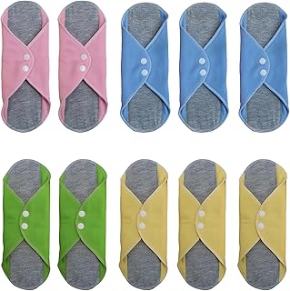 10 adet yıkanabilir kadın pedi seti: WIYETY terlik astarı yıkanabilir, tekrar kullanılabilir hijyenik bez pedleri, yıkanabilir kadın pedleri, kadınlar ve yaşlılar için sızdırmaz idrar matı